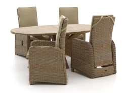 Intenso Umbria/ROUGH-Y Ellips 200cm dining tuinset 5-delig verstelbaar