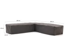 Kees Smit Tuinmeubelhoes hoek loungeset 280x85/280x85x60cm
