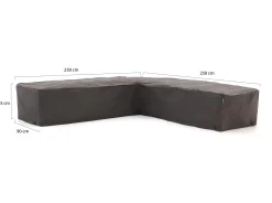 Kees Smit Tuinmeubelhoes hoek loungeset 250x90/250x90x65cm
