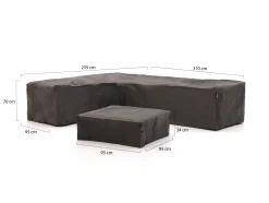 Kees Smit Tuinmeubelhoes hoek loungeset 235x95/310x95x70cm
