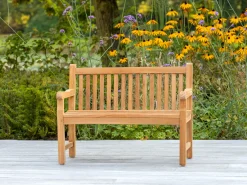 Kinder tuinbank 75x40x56cm/KiKabeer Groot 30cm Bruin
