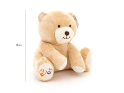Kinder tuinbank 75x40x56cm/KiKabeer Groot 30cm Bruin