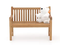 Kinder tuinbank 75x40x56cm/KiKabeer Groot 30cm wit