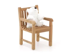 Kinder tuinstoel 35x40x56cm/KiKabeer Groot 30cm wit