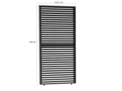 Lamellen zijpaneel 130cm universeel t.b.v. Cedrino Pergola verstelbaar