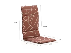 Madison Fiber de luxe tuinkussen hoog 125x50cm