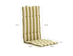 Madison Fiber de luxe tuinkussen hoog 125x50cm