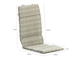 Madison Fiber tuinkussen hoog 125x50cm
