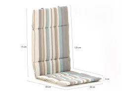 Madison Fiber tuinkussen hoog 125x50cm