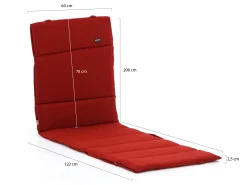 Madison Fiber tuinkussen voor ligbed 200x65cm