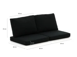 Madison loungekussenset luxe zit ca. 60x60cm rug ca. 60x40cm 4-delig