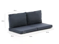 Madison loungekussenset luxe zit ca. 60x60cm rug ca. 60x40cm 4-delig