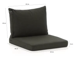 Madison loungekussenset luxe zit 60x60cm rug 60x40cm 2-delig