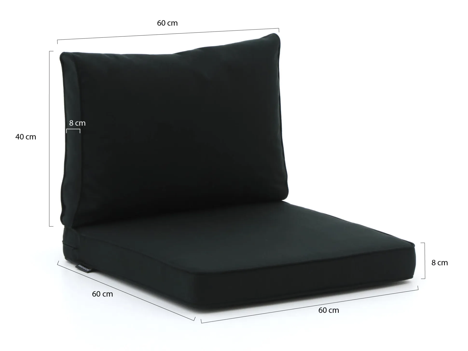 Madison loungekussenset luxe zit 60x60cm rug 60x40cm 4-delig