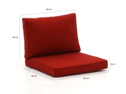 Madison loungekussenset luxe zit 60x60cm rug 60x40cm 4-delig