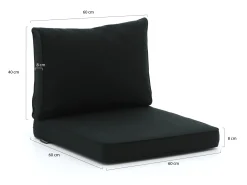 Madison loungekussenset luxe zit 60x60cm rug 60x40cm 2-delig