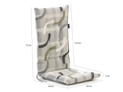 Madison tuinkussen hoge rug 123x50cm