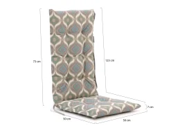 Madison tuinkussen hoge rug 123x50cm