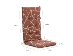 Madison tuinkussen hoge rug 120x50cm