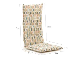 Madison tuinkussen hoge rug 123x50cm