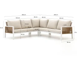 Manifesto Alzano hoek loungeset 3-delig