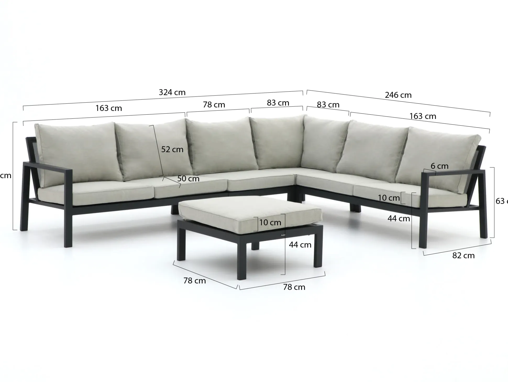 Manifesto Alzano hoek loungeset 5-delig