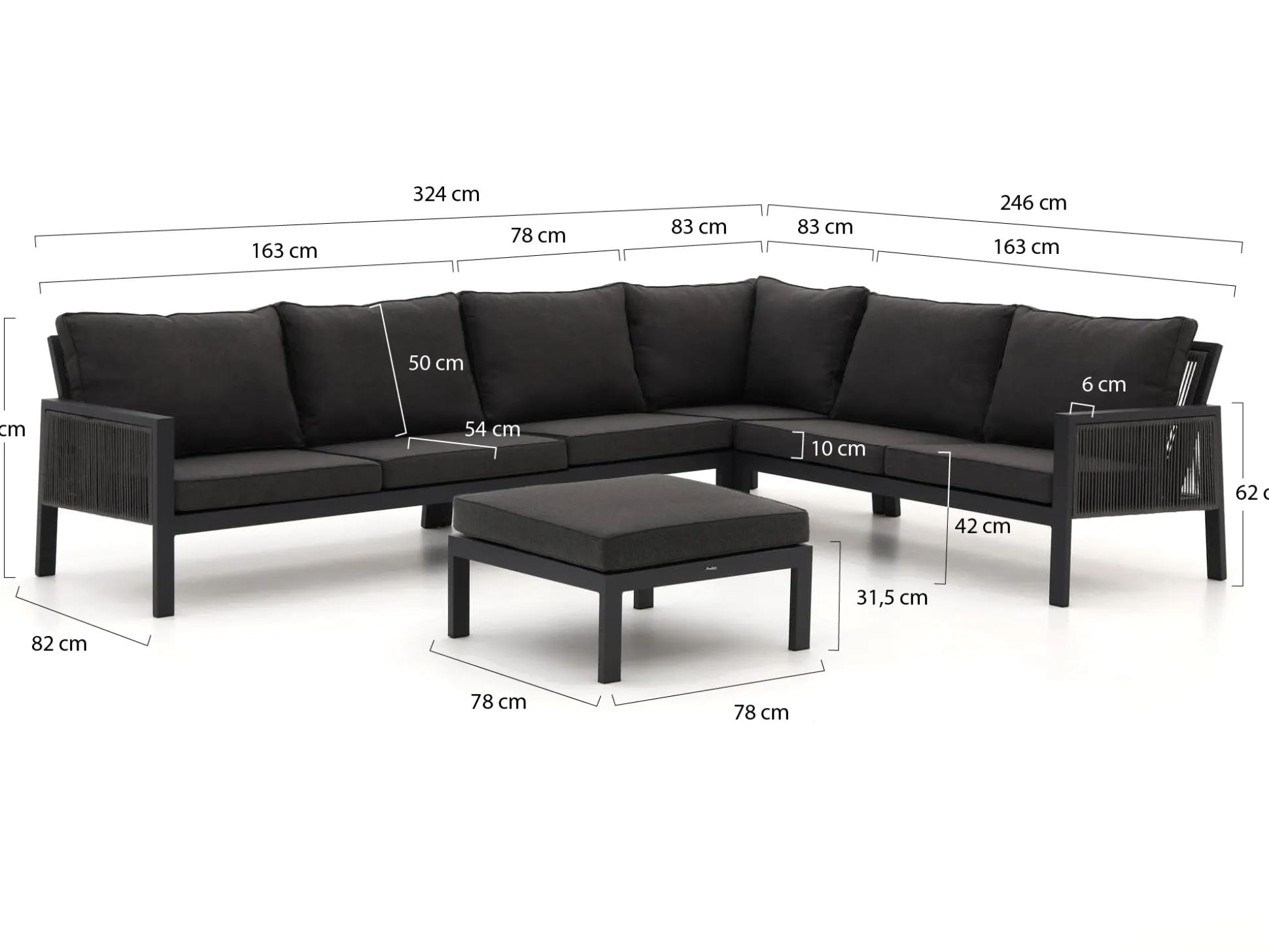 Manifesto Alzano hoek loungeset 5-delig