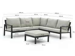 Manifesto Alzano hoek loungeset 4-delig