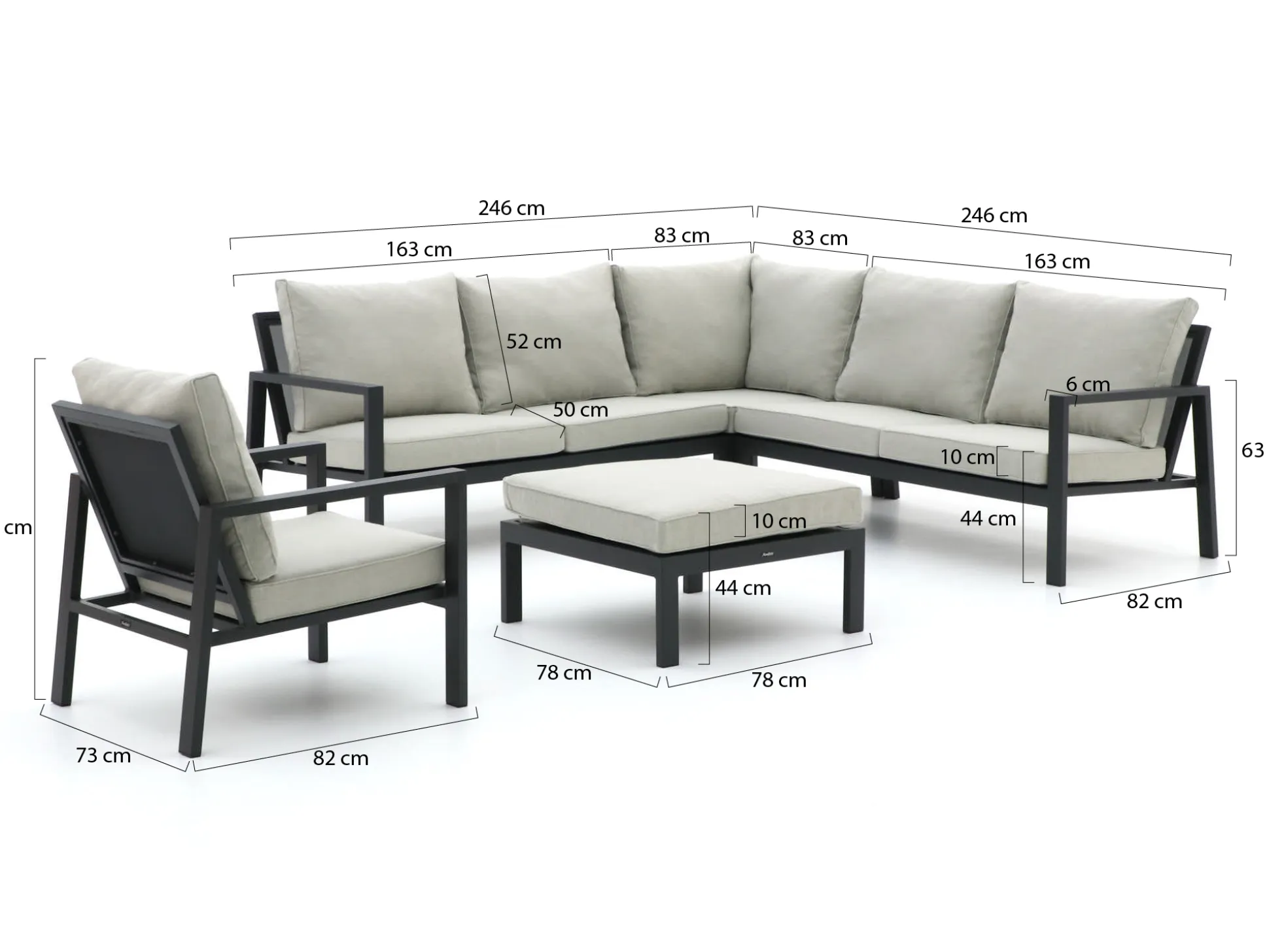Manifesto Alzano hoek loungeset 5-delig