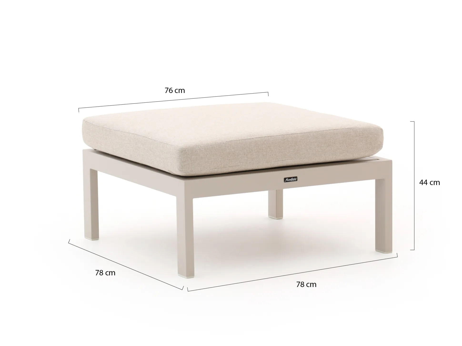 Manifesto Alzano lounge voetenbank 78x78cm
