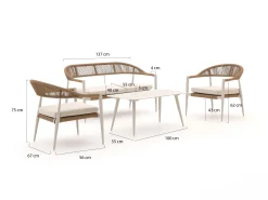 Manifesto Belpasso stoel-bank loungeset 4-delig
