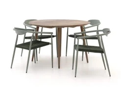 Manifesto Cavone/ROUGH-K ø 115cm dining tuinset 5-delig stapelbaar