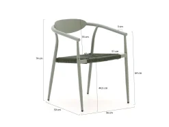 Manifesto Cavone/ROUGH-K ø 115cm dining tuinset 5-delig stapelbaar