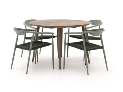 Manifesto Cavone/ROUGH-K ø 115cm dining tuinset 5-delig stapelbaar