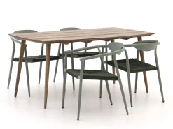 Manifesto Cavone/ROUGH-K 160cm dining tuinset 5-delig stapelbaar