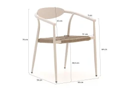Manifesto Cavone/Sestino 220cm dining tuinset 7-delig stapelbaar