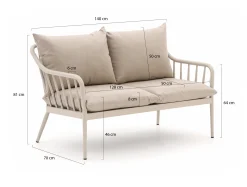 Manifesto Celante lounge tuinbank 2-zits 140cm
