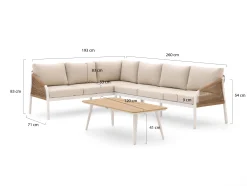Manifesto Copparo hoek loungeset 3-delig