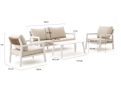 Manifesto Corsano stoel-bank loungeset 4-delig