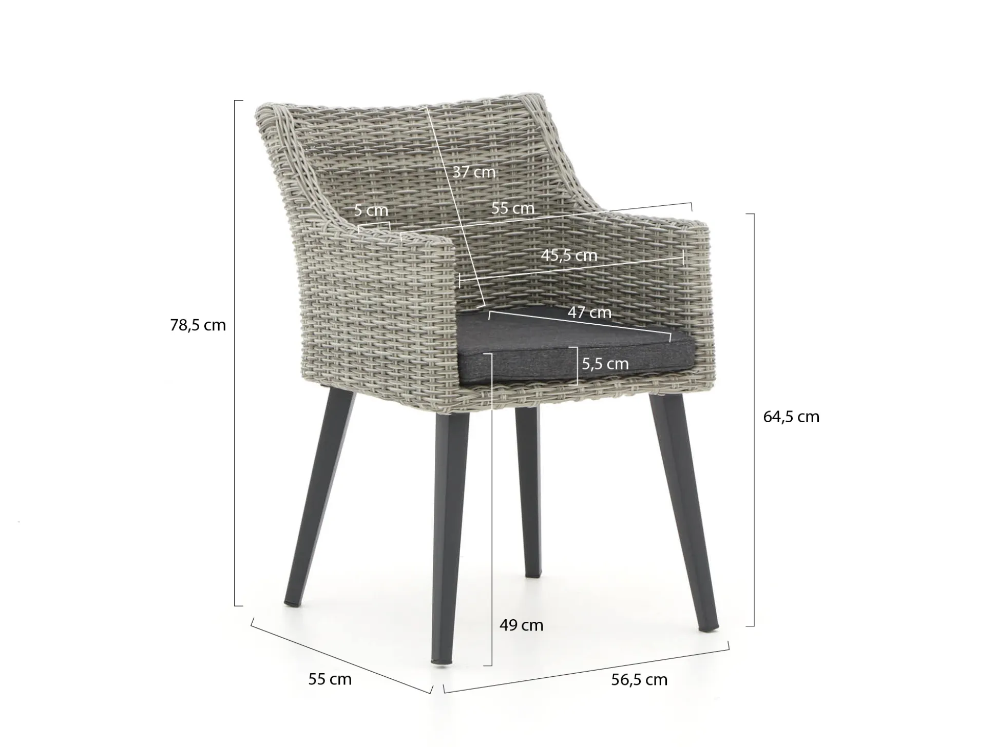 Manifesto Matese/Fidenza ovaal 220cm dining tuinset 7-delig