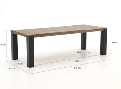 Manifesto Matese/ROUGH-X 240cm dining tuinset 7-delig