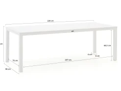 Manifesto Menzano dining tuintafel 220x90x75cm