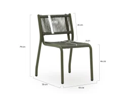 Manifesto Misurina/Aziano ø60cm dining tuinset 3-delig stapelbaar