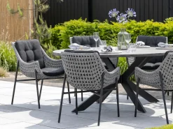 Manifesto Novara/Fidenza ovaal 180cm dining tuinset 7-delig