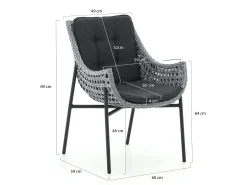 Manifesto Novara/Fidenza ovaal 220cm dining tuinset 7-delig