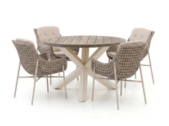Manifesto Novara/ROUGH-Y ø120cm dining tuinset 5-delig