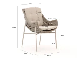 Manifesto Novara/ROUGH-Y Ellips 240cm dining tuinset 9-delig