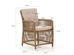 Manifesto Ortello/Linosa 180cm dining tuinset 5-delig