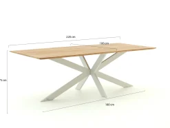 Manifesto Rivola/Furato 220cm dining tuinset 7-delig