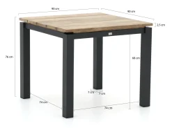 Manifesto Rivola/Lagundo 90cm dining tuinset 3-delig